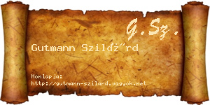Gutmann Szilárd névjegykártya